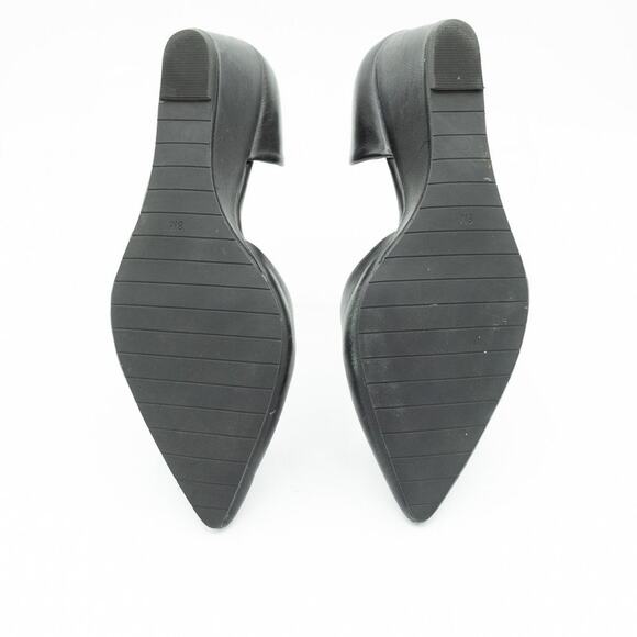 Kenneth Cole Edith Wedge Heel Black Leather 8 M - Picture 7 of 10